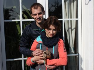 Zwergrauhhaardackel vom Teuto Teckel haben Besuch